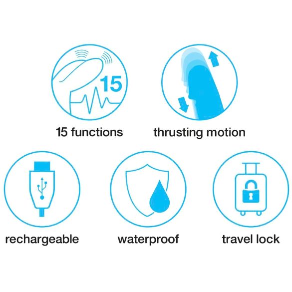 Happyrabbit - traukiojantis vibratorius su klitorio atšaka - įkraunamas, rožinis