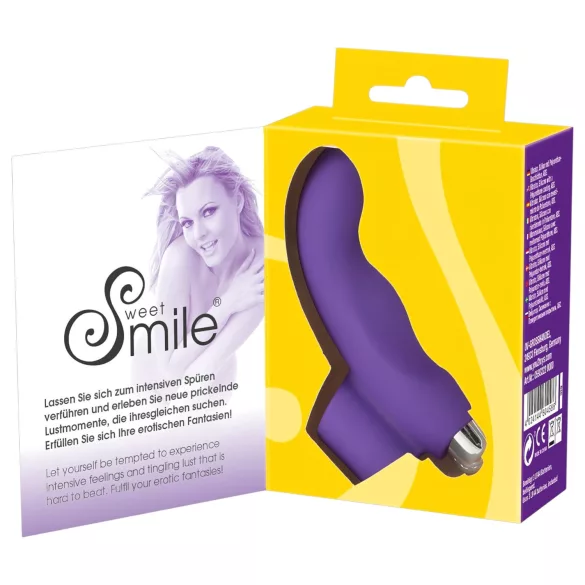 SMILE - pirštų vibratorius - bangų formos, silikoninis - violetinis
