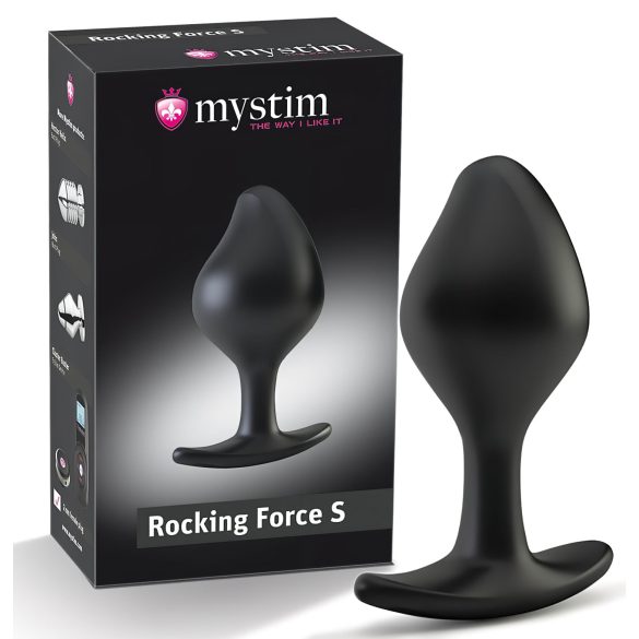 Mystim Rocking Force S - elektro analinis kaištis - mažas (juodas)