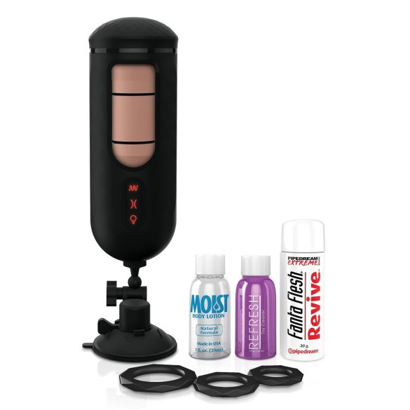 PDX Elite - automatinis masturbatorius su vibracija - juodas