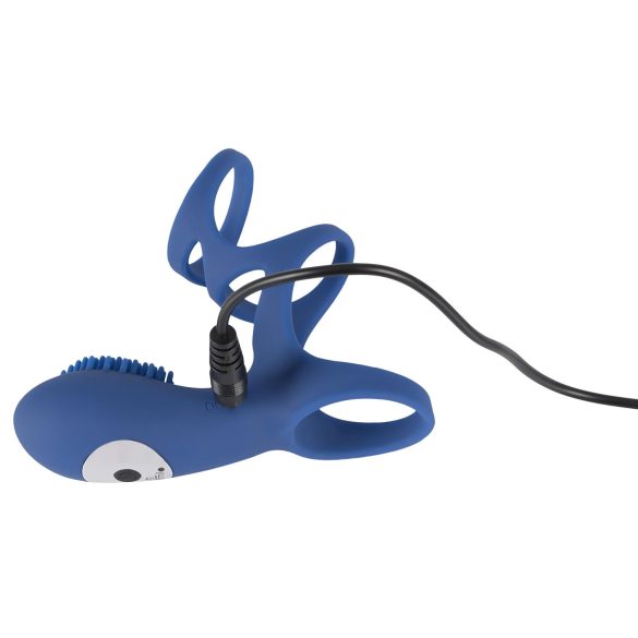 SMILE Couple - penio žiedas su vibracija - įkraunamas - mėlynas