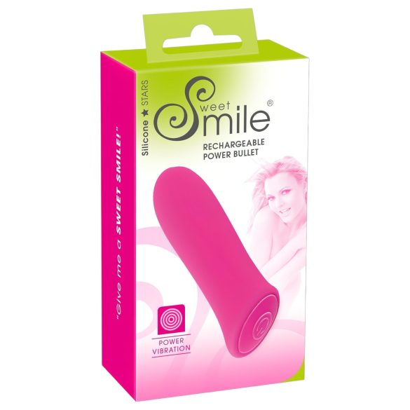 SMILE Power Bullet - vibracinis kulka - itin galingas, įkraunamas, rožinis