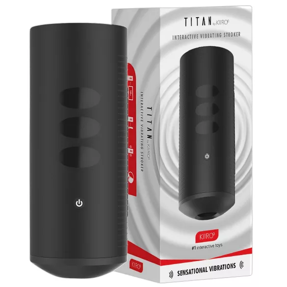 Kiiroo Titan Experience - įkraunama interaktyvi mastubacija (juoda)