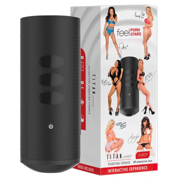 Kiiroo Titan Experience - įkraunama interaktyvi mastubacija (juoda)