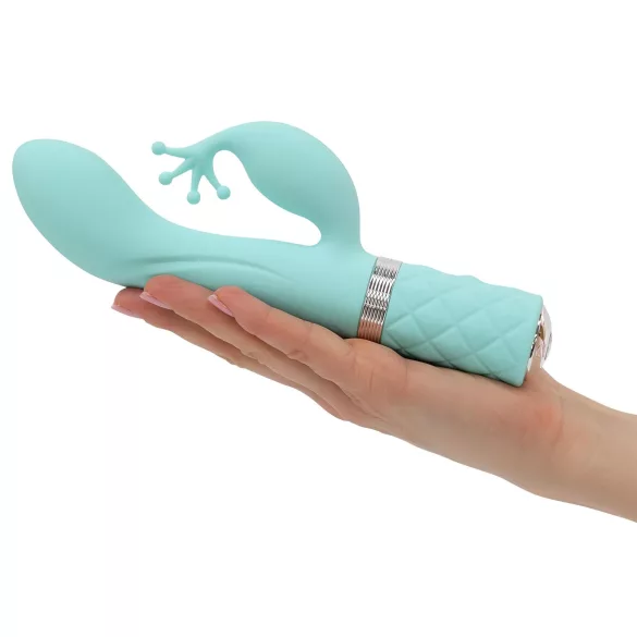 Pillow Talk Kinky - įkraunamas, 2 varikliukų G taško vibratorius (turkio spalvos)