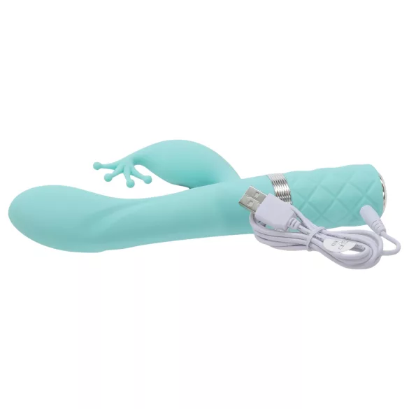 Pillow Talk Kinky - įkraunamas, 2 varikliukų G taško vibratorius (turkio spalvos)
