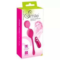   SMILE - vibruojantis kiaušinėlis su nuotoliniu valdymu - 82g - rožinis