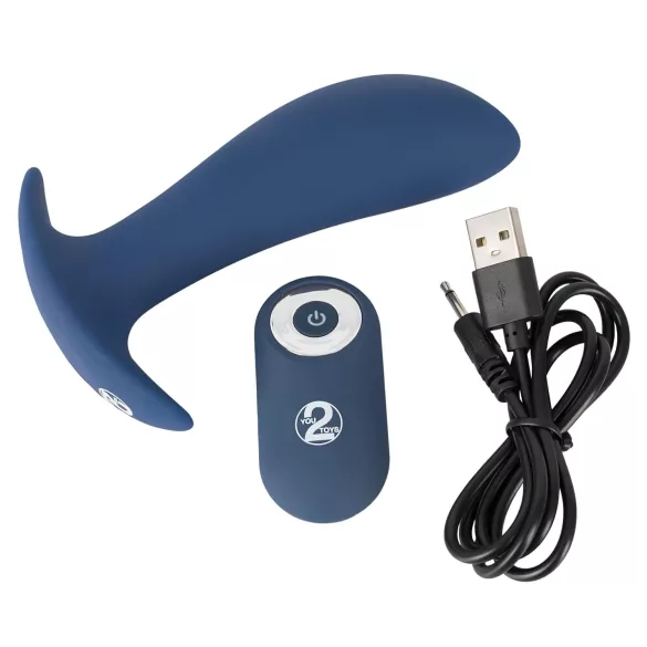 You2Toys - analinis vibratorius su nuotolinio valdymo pultu - mėlynas
