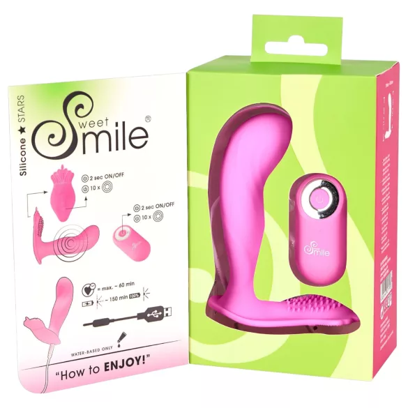 SMILE - G taško vibruojančios kelnaitės - belaidis, įkraunamas, rožinės