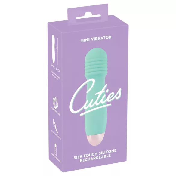Cuties - mini masažuoklis vibratorius - įkraunamas - žalias