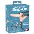 You2Toys - Strap-on diržas su dvigubu vibratoriumi - kūno spalvos