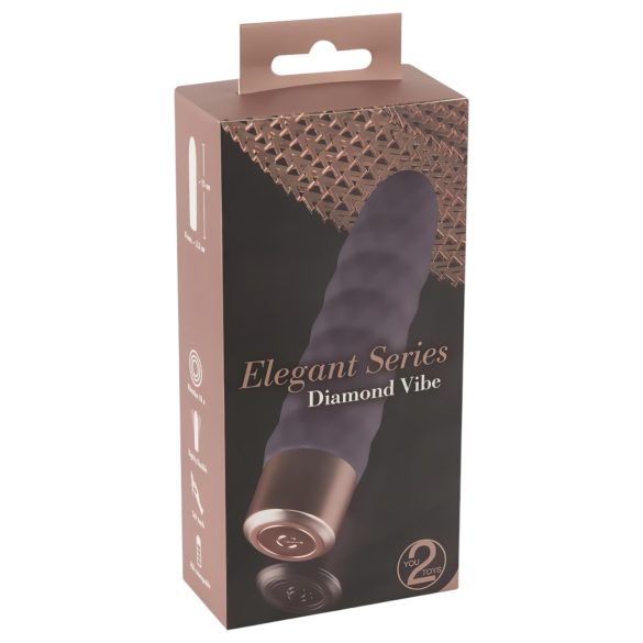 You2Toys Elegant Diamond - vibratorius moterims - įkraunamas - violetinis