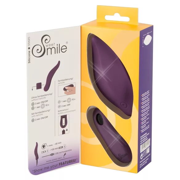 SMILE - klitorio vibratorius kelnaitėms - įkraunamas - violetinis