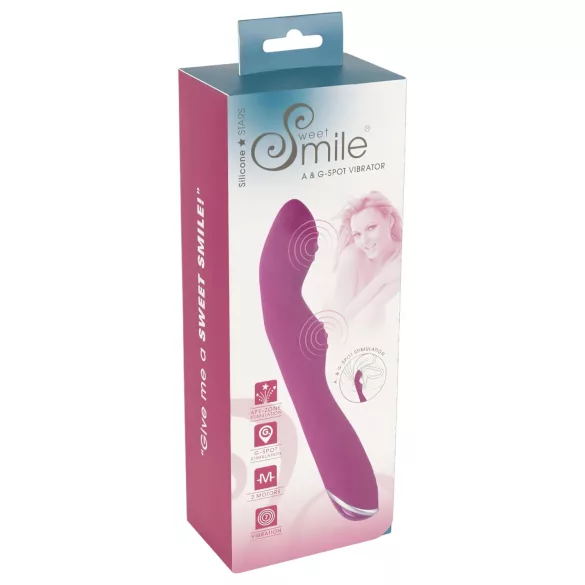 SMILE - lankstus A ir G taškų vibratorius - rožinis