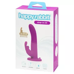   Happyrabbit - prisegamas dildo su vibracija - zuikutis - violetinis