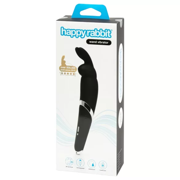 Happyrabbit - wand masažuoklis vibratorius - įkraunamas - juodas