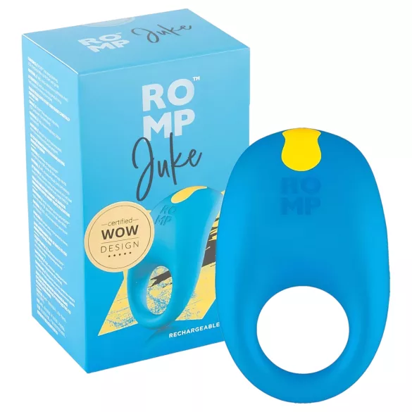 ROMP Juke - vibruojantis penio žiedas - atsparus vandeniui - mėlynas