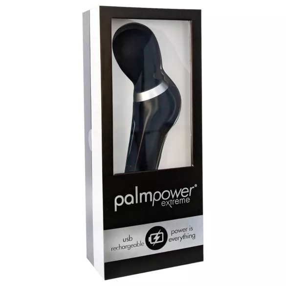 PalmPower Extreme Wand - masažuoklis vibratorius - įkraunamas - juodas