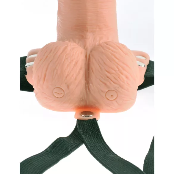 Pipedream - Fetish Strap-On 6 - prisegamas, tuščiaviduris vibratorius (kūno spalvos)