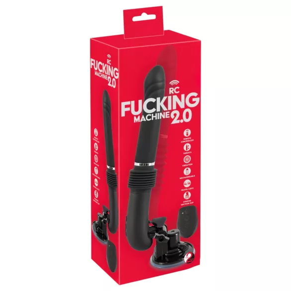 You2Toys - automatinis stūmoklinis vibratorius - juodas, įkraunamas
