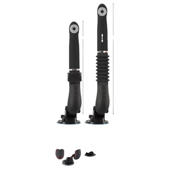 You2Toys - automatinis stūmoklinis vibratorius - juodas, įkraunamas