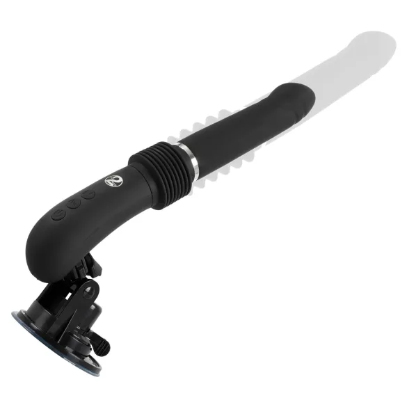 You2Toys - automatinis stūmoklinis vibratorius - juodas, įkraunamas