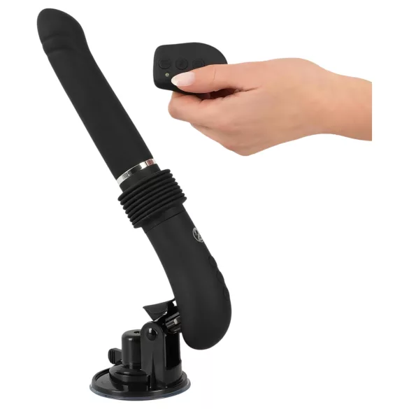 You2Toys - automatinis stūmoklinis vibratorius - juodas, įkraunamas