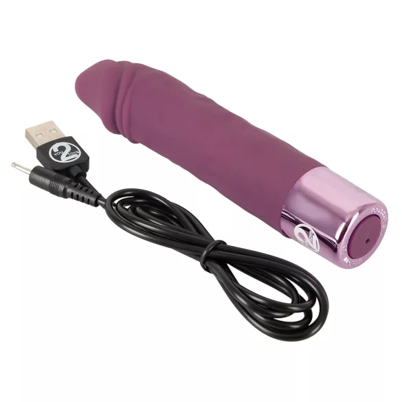 You2Toys - realistiškas vibratorius - įkraunamas, atsparus vandeniui, violetinis