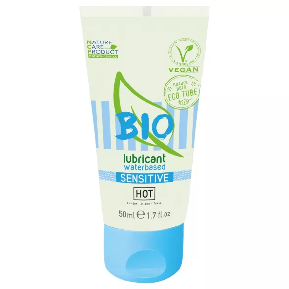 HOT Bio Sensitive - veganiškas vandens pagrindo lubrikantas - 50 ml