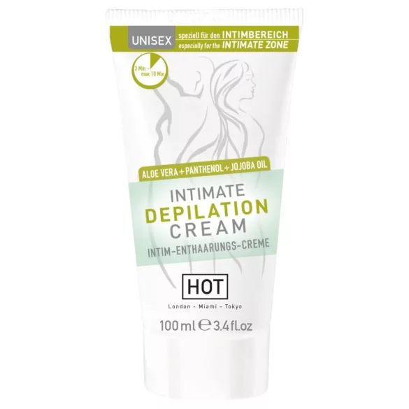 HOT Intimate - intymių vietų depiliacinis kremas su mentele - 100 ml