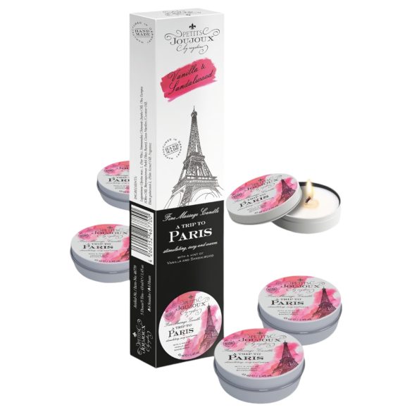 Petits Joujoux Paris - masažo žvakė - vanilė ir sandalmedis (5x43ml)
