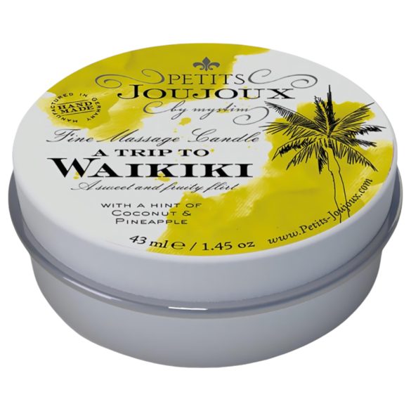 Petits Joujoux Waikiki - masažo žvakė - kokosas ananasas - 43 ml
