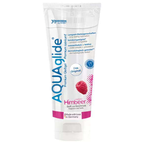 AQUAglide - vandens pagrindo lubrikantas - aviečių skonis - 100 ml