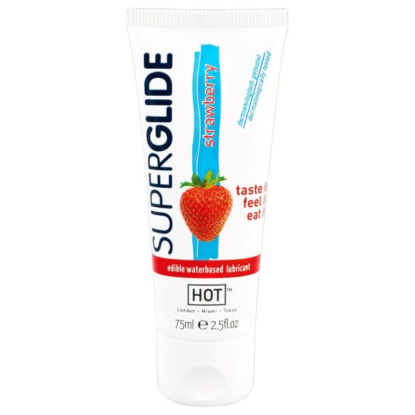 HOT Superglide Braškė - valgomas lubrikantas (75ml)