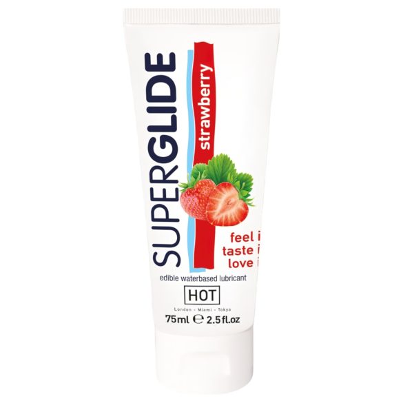 HOT Superglide Braškė - valgomas lubrikantas (75ml)