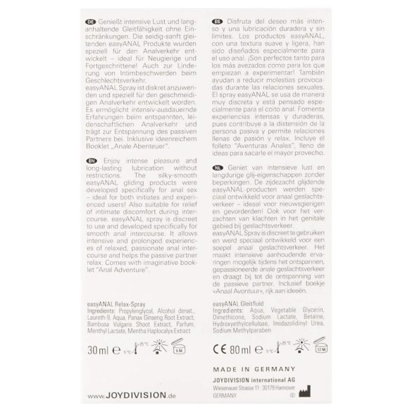 easyANAL - analinis priežiūros ir lubrikanto rinkinys (2 vnt.)