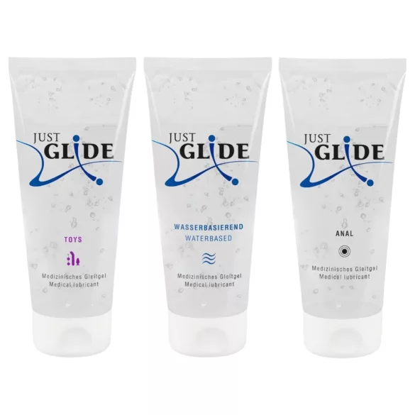 Just Glide - lubrikanto rinkinys - 3x200 ml