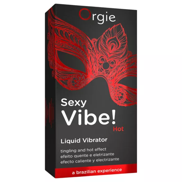 Orgie - skystas vibratorius - šildomas, braškių skonio - 15 ml