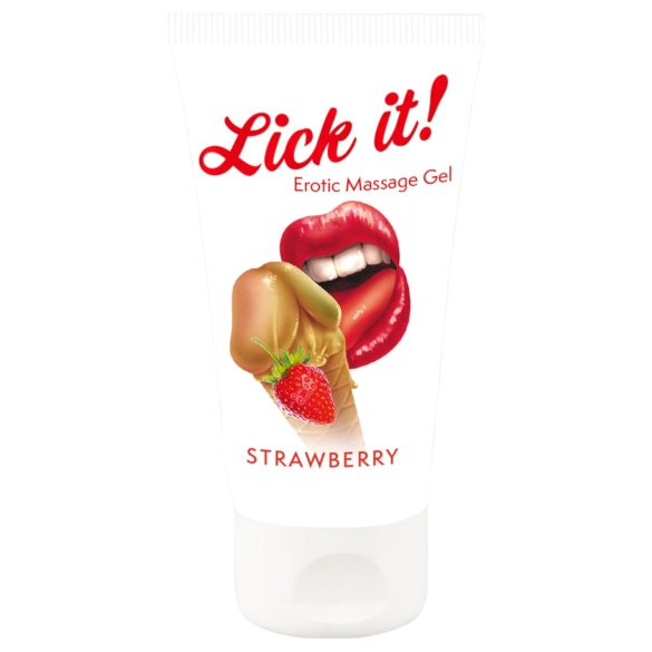 Lick it! - valgomas lubrikantas - braškių skonis - 50ml
