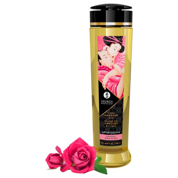 Shunga - masažo aliejus - rožė (240ml)
