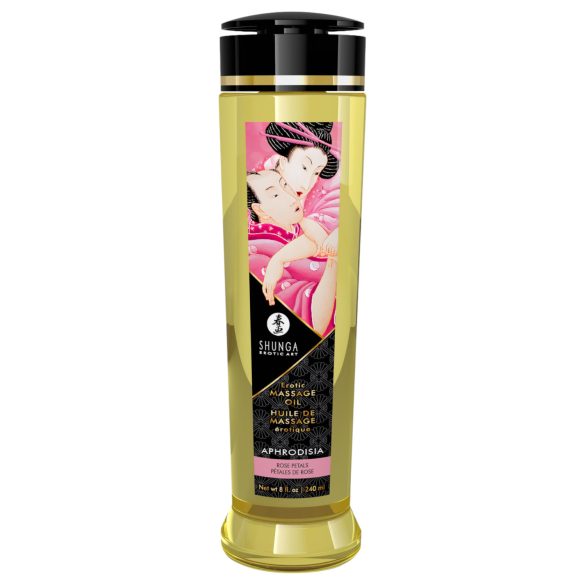 Shunga - masažo aliejus - rožių kvapo - 240ml
