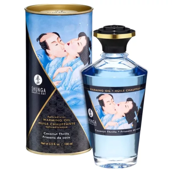 Shunga - masažo aliejus šildantis - kokosas - 100 ml