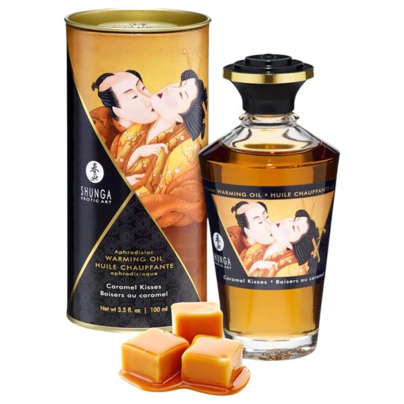 Shunga - masažo aliejus šildantis - karamelė - 100 ml