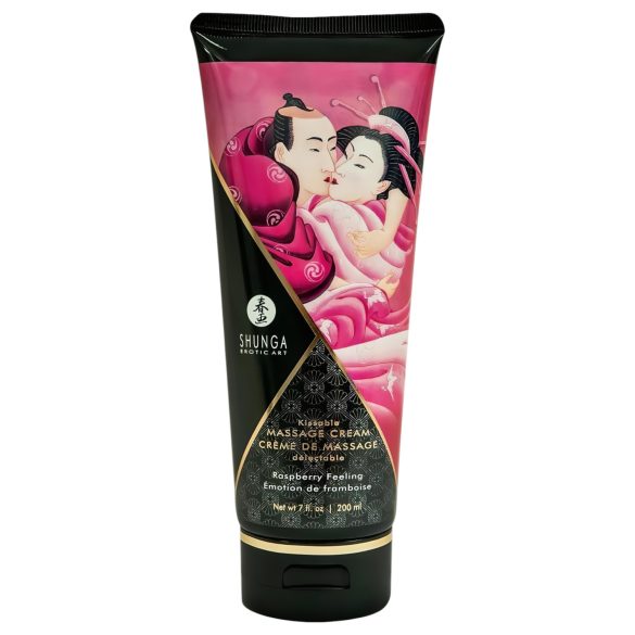 Shunga - masažo kremas - avietės - 200 ml