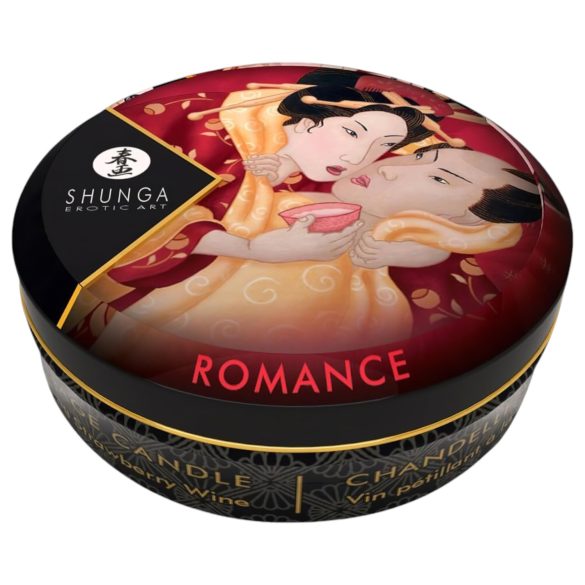 Shunga - masažo žvakė - braškė (30ml)