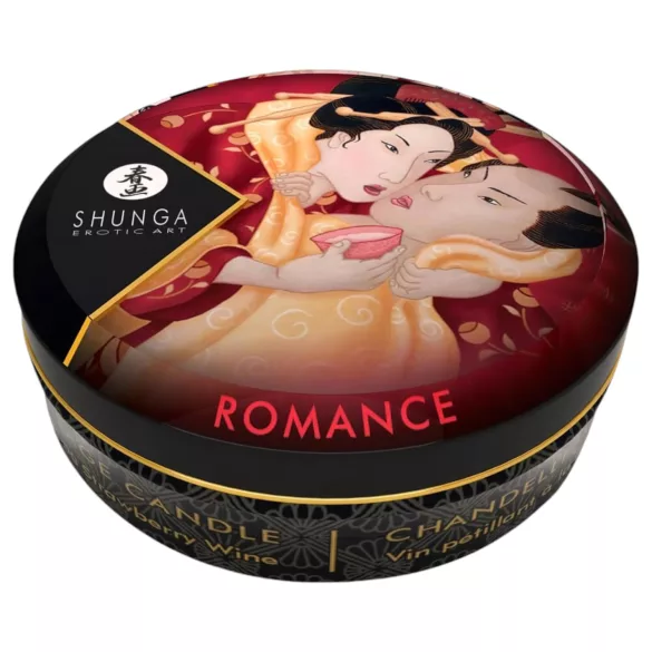Shunga - masažo žvakė - braškių aromatas - 30 ml