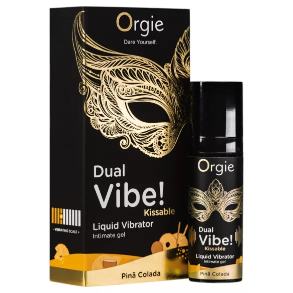 Orgie Dual Vibe! - skystas vibratorius - Pinã Colada (15 ml)