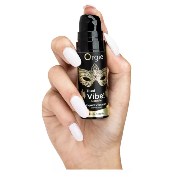 Orgie Dual Vibe! - skystas vibratorius - Pinã Colada (15 ml)