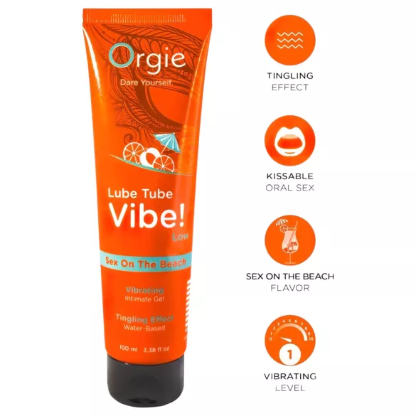 Orgie Lube Tube - intymus gelis stimuliuojantis - Sex on the Beach - 100 ml