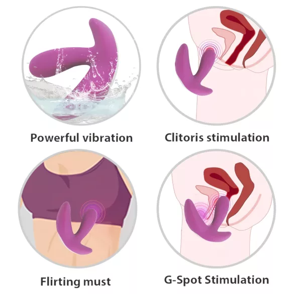 Cotoxo Saddle - prostatos masažuoklis su nuotoliniu valdymu - violetinis